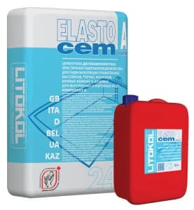 Litokol Elastocem (A+B) двухкомпонентная эластичная гидроизоляционная смесь