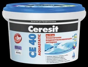 Ceresit СЕ 40 Aquastatic эластичная водоотталкивающая затирка для швов (до 10 мм)